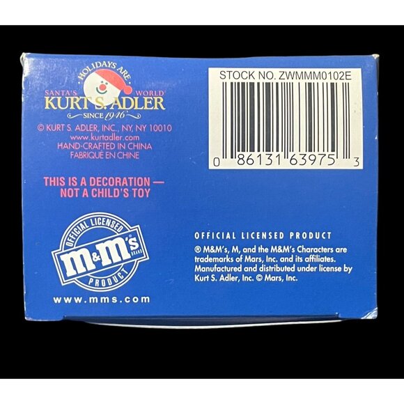 Kurt Adler Red M&M Christmas Holiday Ornament - Picture 6 of 6